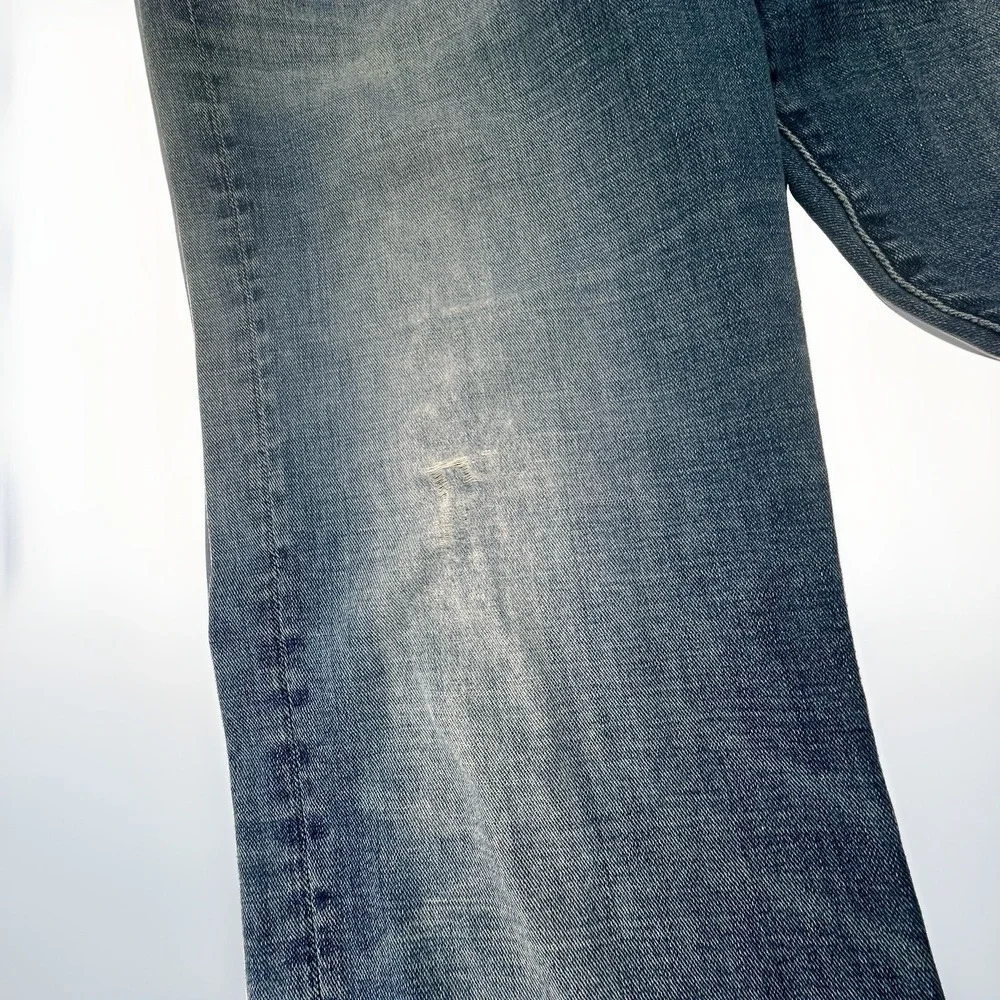 7 For All Mankind The Straight Jeans Mens 36 Stretch Straight Leg Distressed